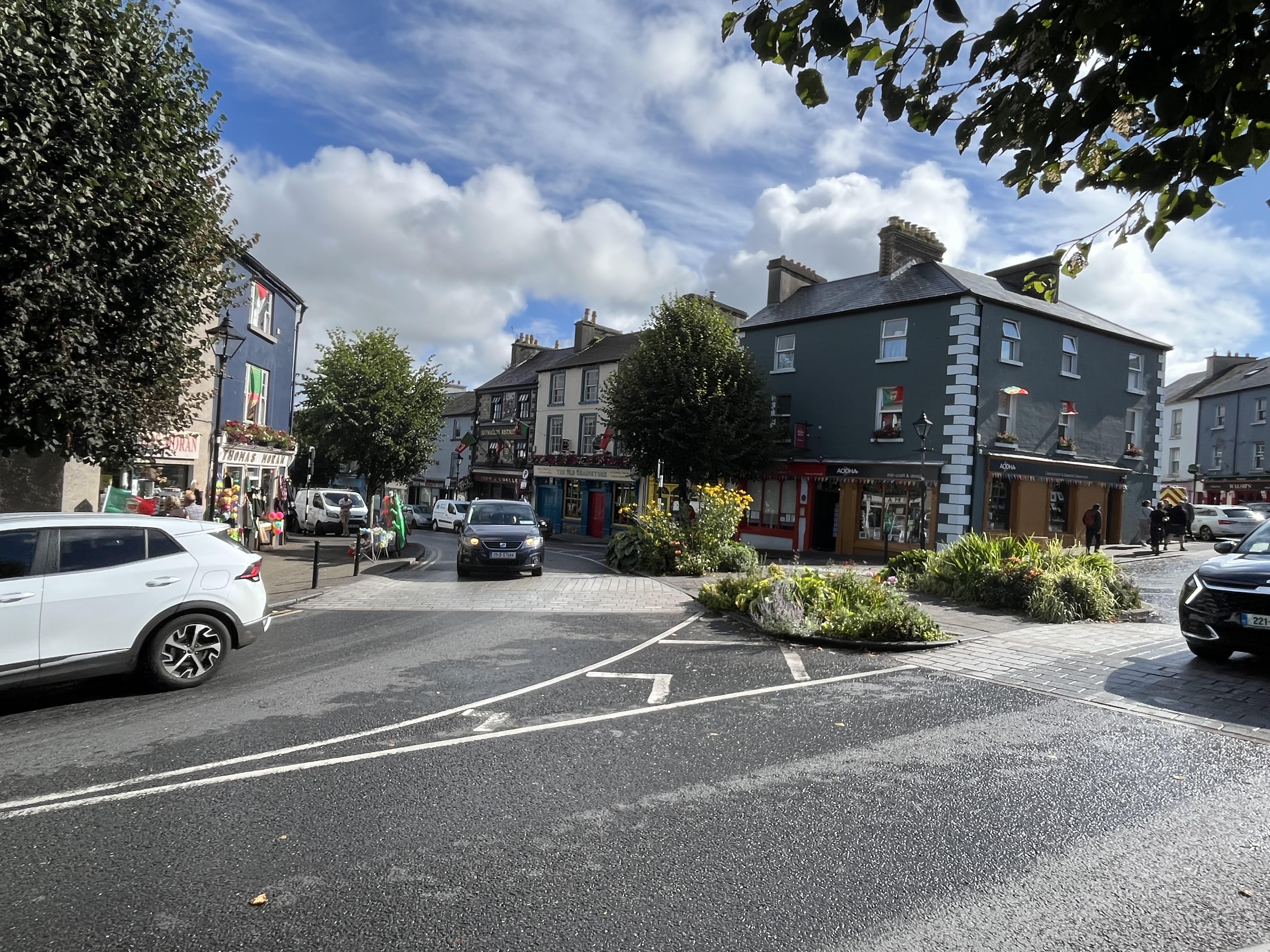 Westport town centre in County Mayo, Ireland